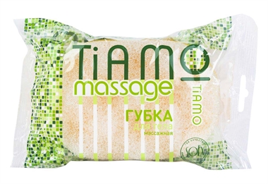 Губка для тела TIAMO Massage "Овал" поролон+массаж