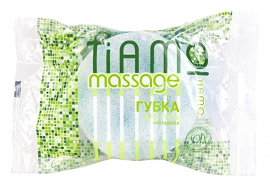 Губка для тела TIAMO Massage "Круг" поролон+массаж